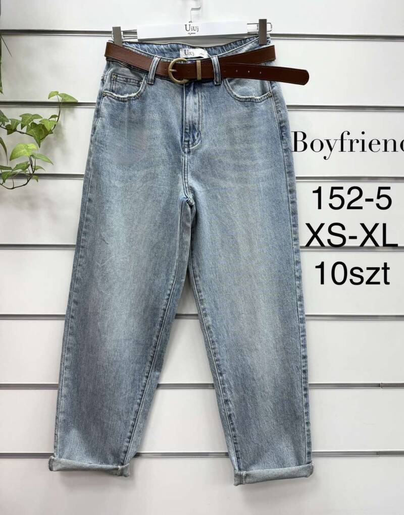 Spodnie damskie jeansy Roz XS-XL, 1 Kolor Paczka 10 szt